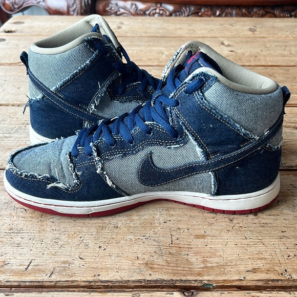 Nike SB Dunk High QS "Reese Forbes Denim" Sneakers - Picture 10 of 14